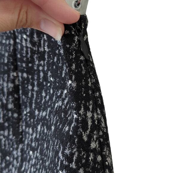 Michael Kors Collection Womens Designer Skirt Silk Marled Chiffon Black White 6 - Picture 6 of 10